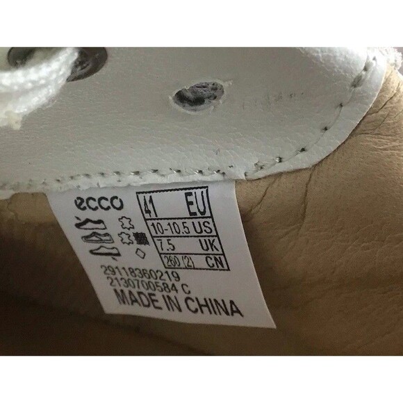 ECCO Tray Street Women Off-White/Gray/Animal Print Shoes Sneakers Sz US 10-10.5 - Picture 9 of 16